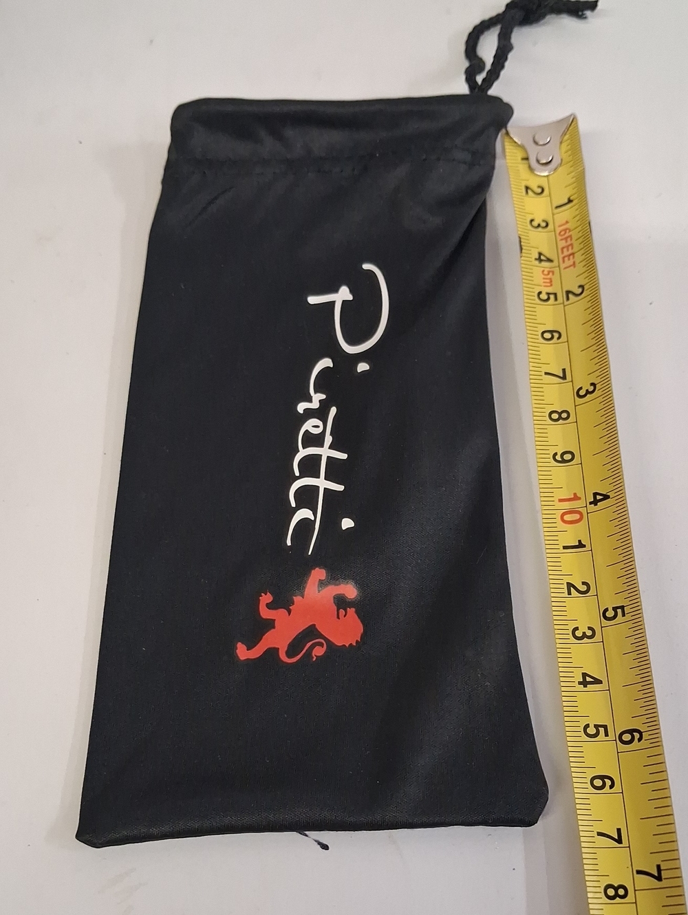 Piretti Black Pouch with Red Logo